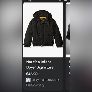 Black Hooded Puffer winter jacket